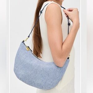 Beautiful Clare V Lune Bag in Light Blue Denim Suede 🦋